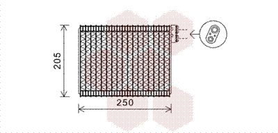 VAN WEZEL Höyrystin, ilmastointilaite 4000V352